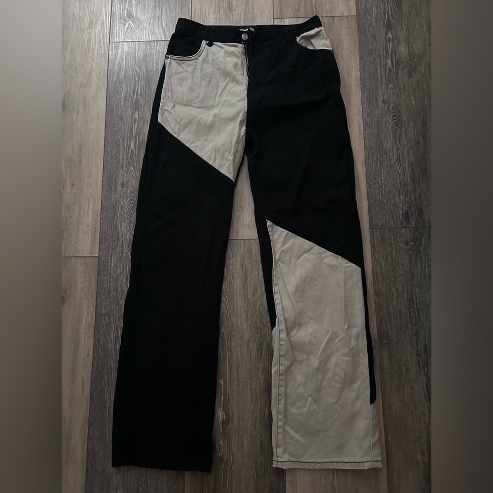 Two-Tone Black and Grey Woman’s Pants